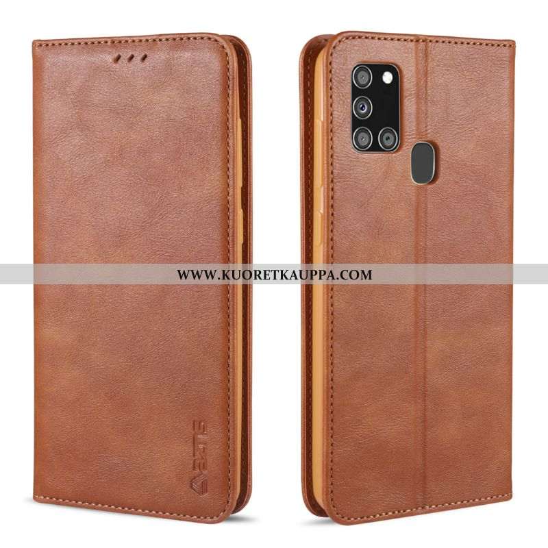 Kuori Samsung Galaxy A21s, Kuoret Samsung Galaxy A21s, Kotelo Samsung Galaxy A21s Nahkakuori Näytöns