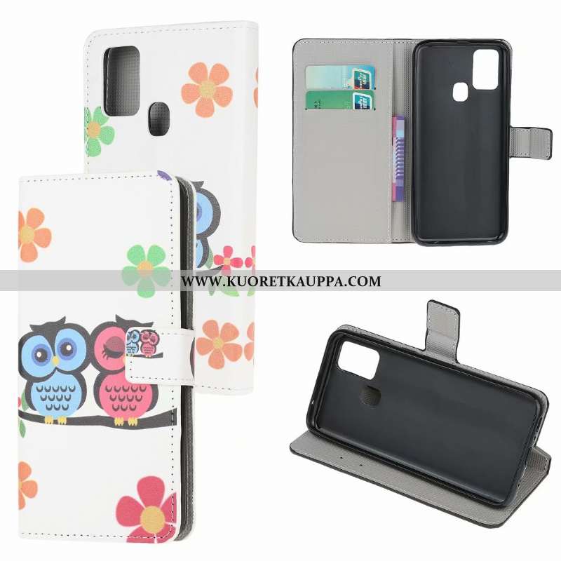 Kuori Samsung Galaxy A21s, Kuoret Samsung Galaxy A21s, Kotelo Samsung Galaxy A21s Nahkakuori Puhelim