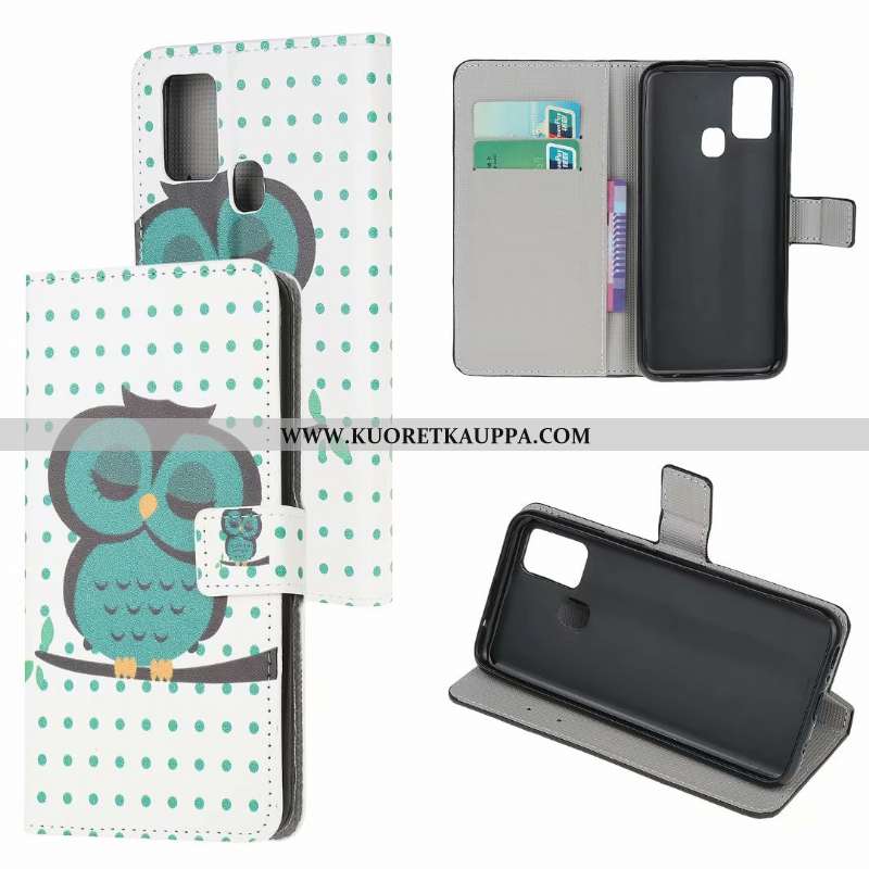 Kuori Samsung Galaxy A21s, Kuoret Samsung Galaxy A21s, Kotelo Samsung Galaxy A21s Nahkakuori Puhelim