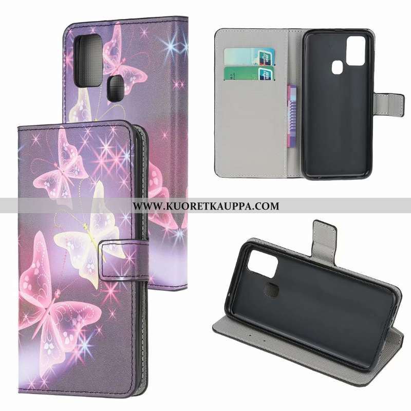 Kuori Samsung Galaxy A21s, Kuoret Samsung Galaxy A21s, Kotelo Samsung Galaxy A21s Nahkakuori Puhelim