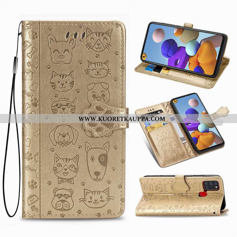 Kuori Samsung Galaxy A21s, Kuoret Samsung Galaxy A21s, Kotelo Samsung Galaxy A21s Nahkakuori Sarjaku