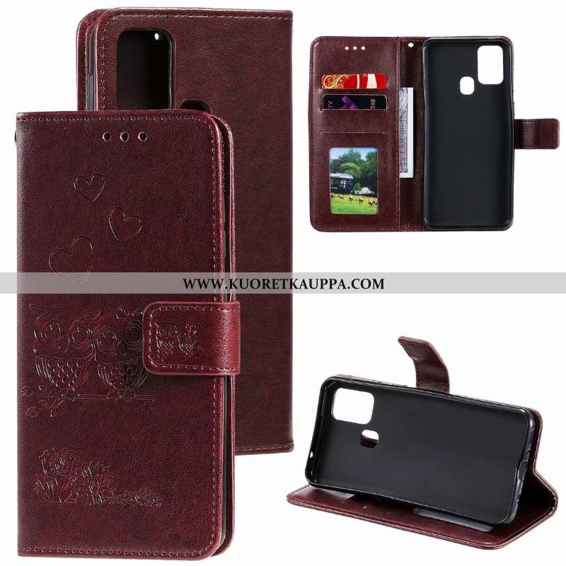 Kuori Samsung Galaxy A21s, Kuoret Samsung Galaxy A21s, Kotelo Samsung Galaxy A21s Nahkakuori Suojaus