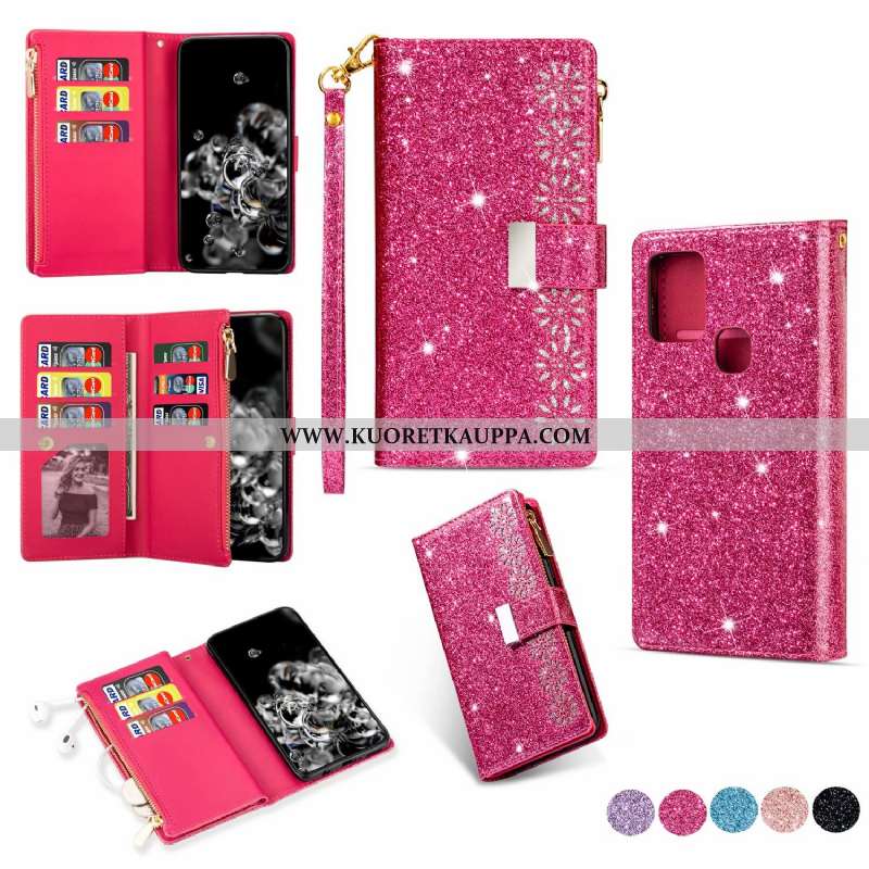 Kuori Samsung Galaxy A21s, Kuoret Samsung Galaxy A21s, Kotelo Samsung Galaxy A21s Nahkakuori Violett