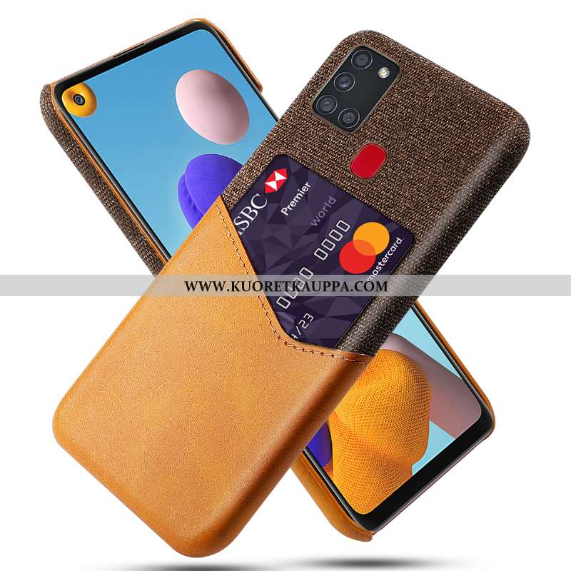 Kuori Samsung Galaxy A21s, Kuoret Samsung Galaxy A21s, Kotelo Samsung Galaxy A21s Suojaus Nahkakuori