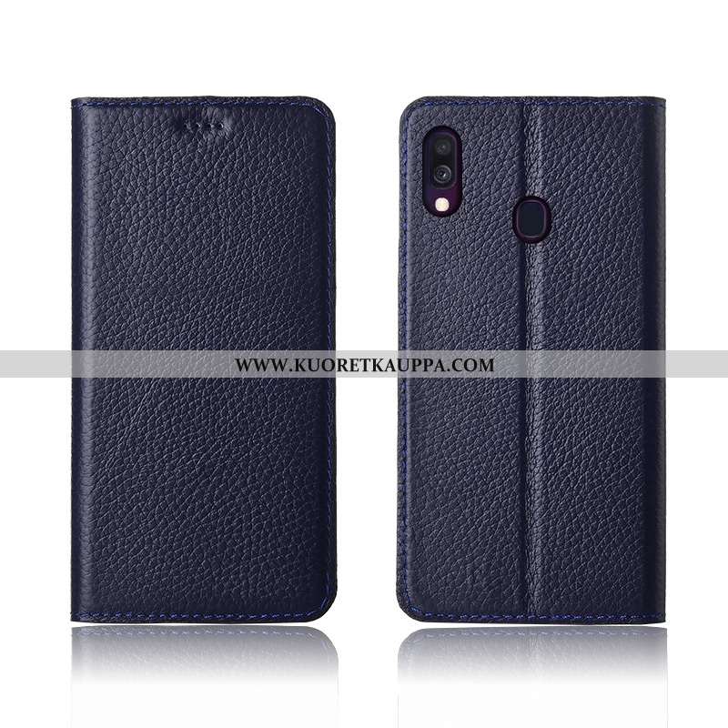 Kuori Samsung Galaxy A40, Kuoret Samsung Galaxy A40, Kotelo Samsung Galaxy A40 Aito Nahka Pehmeä Nes