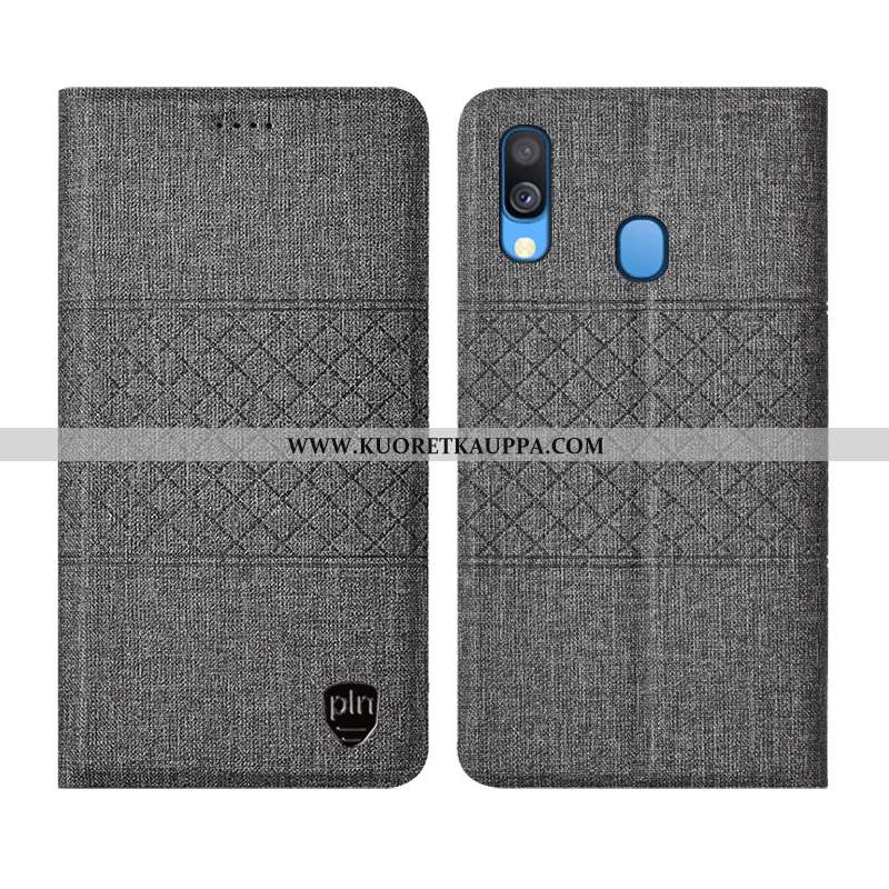 Kuori Samsung Galaxy A40, Kuoret Samsung Galaxy A40, Kotelo Samsung Galaxy A40 Suojaus Pellava Puhel