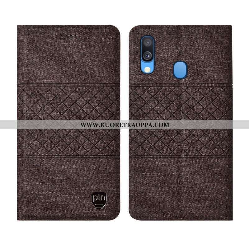 Kuori Samsung Galaxy A40, Kuoret Samsung Galaxy A40, Kotelo Samsung Galaxy A40 Suojaus Pellava Puhel