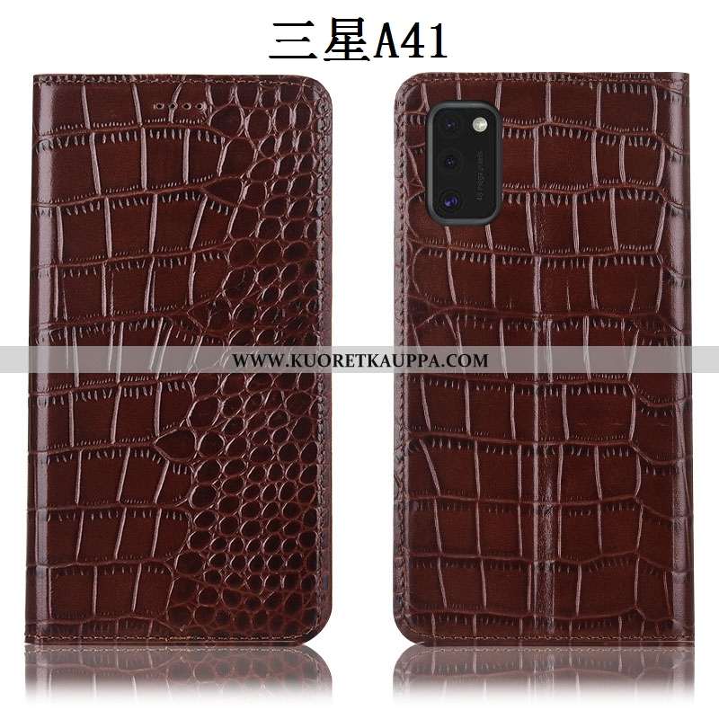 Kuori Samsung Galaxy A41, Kuoret Samsung Galaxy A41, Kotelo Samsung Galaxy A41 Nahkakuori Suojaus Pu