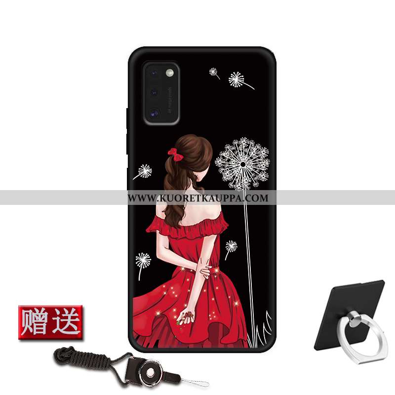 Kuori Samsung Galaxy A41, Kuoret Samsung Galaxy A41, Kotelo Samsung Galaxy A41 Silikoni Suojaus Tumm