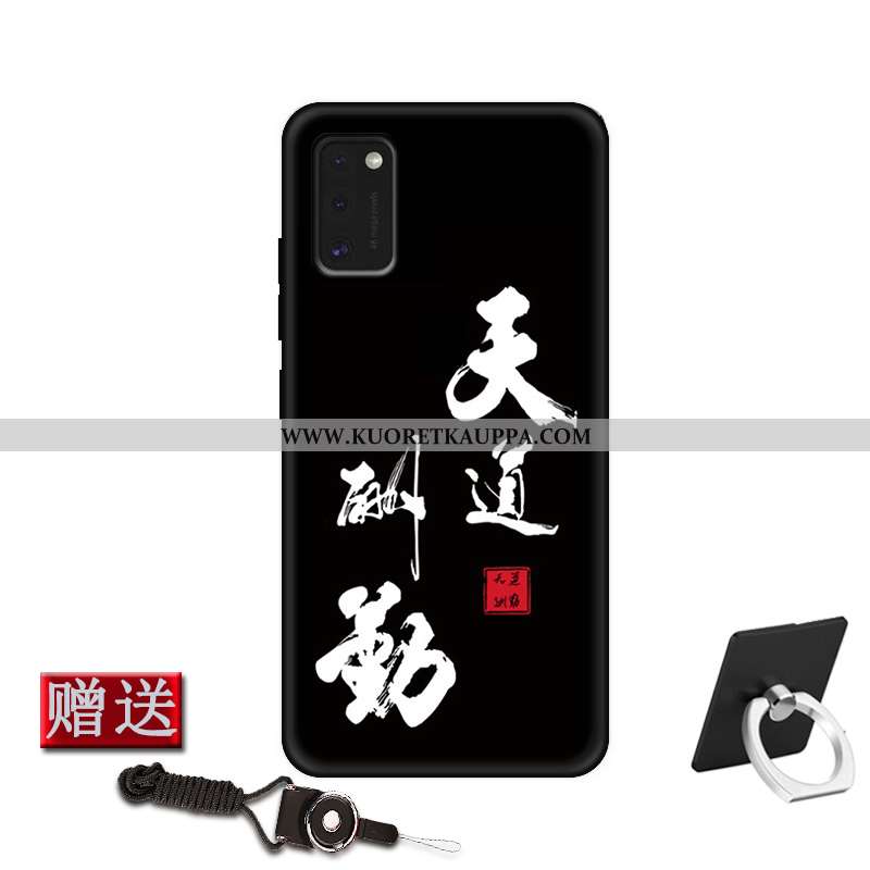 Kuori Samsung Galaxy A41, Kuoret Samsung Galaxy A41, Kotelo Samsung Galaxy A41 Silikoni Suojaus Tumm