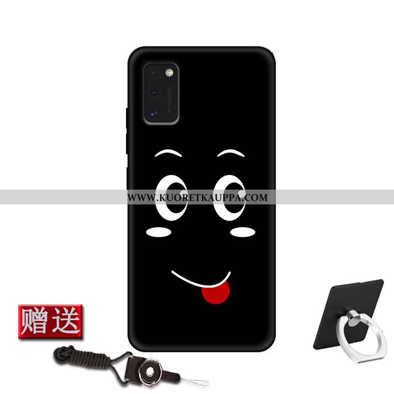 Kuori Samsung Galaxy A41, Kuoret Samsung Galaxy A41, Kotelo Samsung Galaxy A41 Silikoni Suojaus Tumm