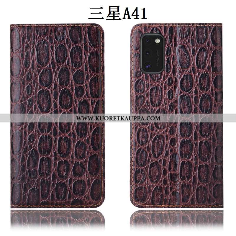 Kuori Samsung Galaxy A41, Kuoret Samsung Galaxy A41, Kotelo Samsung Galaxy A41 Suojaus Nahkakuori Al