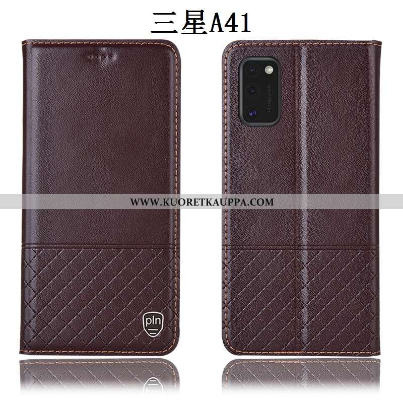 Kuori Samsung Galaxy A41, Kuoret Samsung Galaxy A41, Kotelo Samsung Galaxy A41 Suojaus Nahkakuori Pu