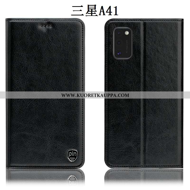 Kuori Samsung Galaxy A41, Kuoret Samsung Galaxy A41, Kotelo Samsung Galaxy A41 Suojaus Nahkakuori Tä