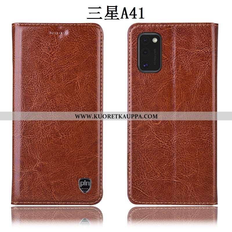 Kuori Samsung Galaxy A41, Kuoret Samsung Galaxy A41, Kotelo Samsung Galaxy A41 Suojaus Nahkakuori Tä