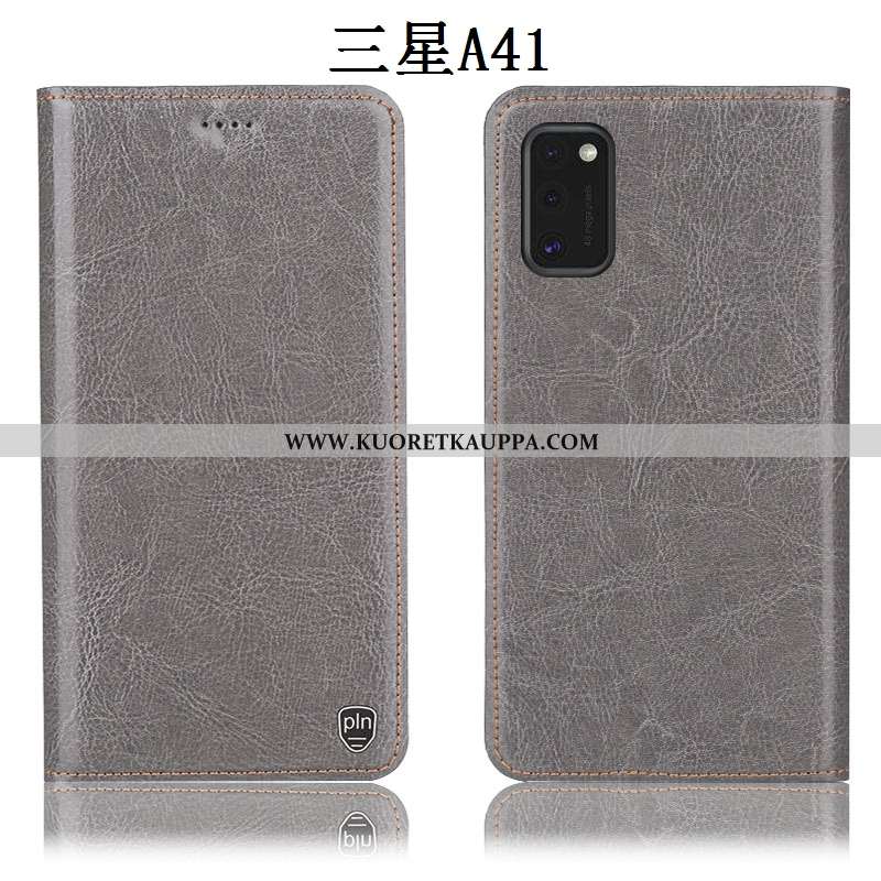 Kuori Samsung Galaxy A41, Kuoret Samsung Galaxy A41, Kotelo Samsung Galaxy A41 Suojaus Nahkakuori Tä