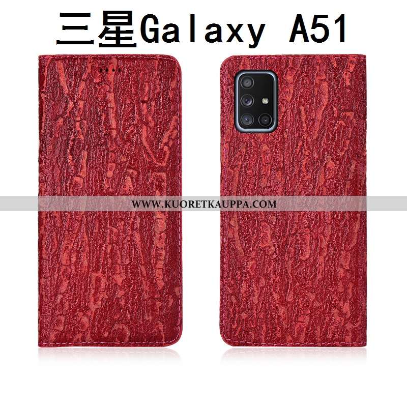 Kuori Samsung Galaxy A51, Kuoret Samsung Galaxy A51, Kotelo Samsung Galaxy A51 Aito Nahka Nahka Simp