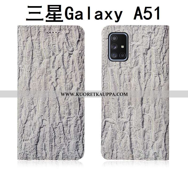 Kuori Samsung Galaxy A51, Kuoret Samsung Galaxy A51, Kotelo Samsung Galaxy A51 Aito Nahka Nahka Simp