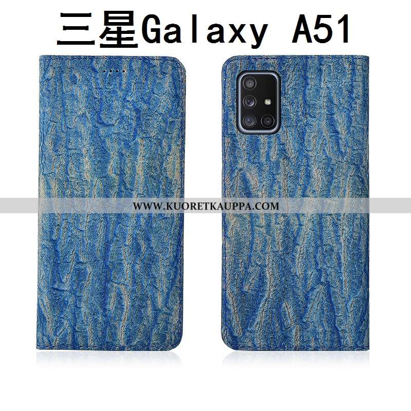 Kuori Samsung Galaxy A51, Kuoret Samsung Galaxy A51, Kotelo Samsung Galaxy A51 Aito Nahka Nahka Simp