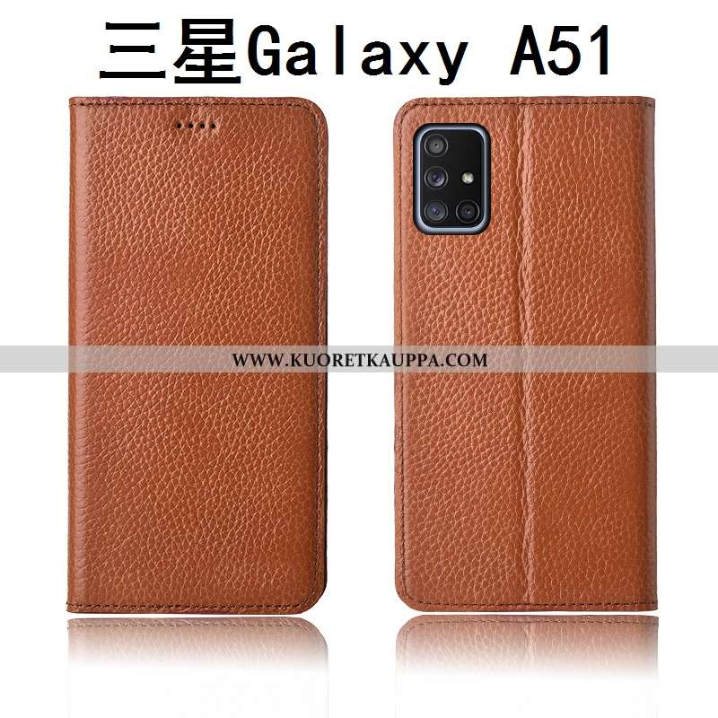 Kuori Samsung Galaxy A51, Kuoret Samsung Galaxy A51, Kotelo Samsung Galaxy A51 Aito Nahka Silikoni P