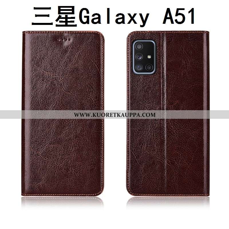 Kuori Samsung Galaxy A51, Kuoret Samsung Galaxy A51, Kotelo Samsung Galaxy A51 Nahkakuori Pesty Sued