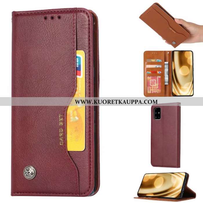 Kuori Samsung Galaxy A51, Kuoret Samsung Galaxy A51, Kotelo Samsung Galaxy A51 Nahkakuori Suojaus Uu