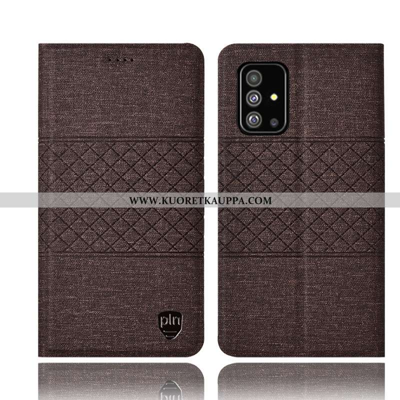 Kuori Samsung Galaxy A51, Kuoret Samsung Galaxy A51, Kotelo Samsung Galaxy A51 Pellava Nahkakuori Mu