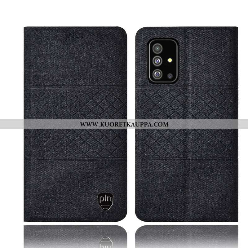 Kuori Samsung Galaxy A51, Kuoret Samsung Galaxy A51, Kotelo Samsung Galaxy A51 Pellava Nahkakuori Mu