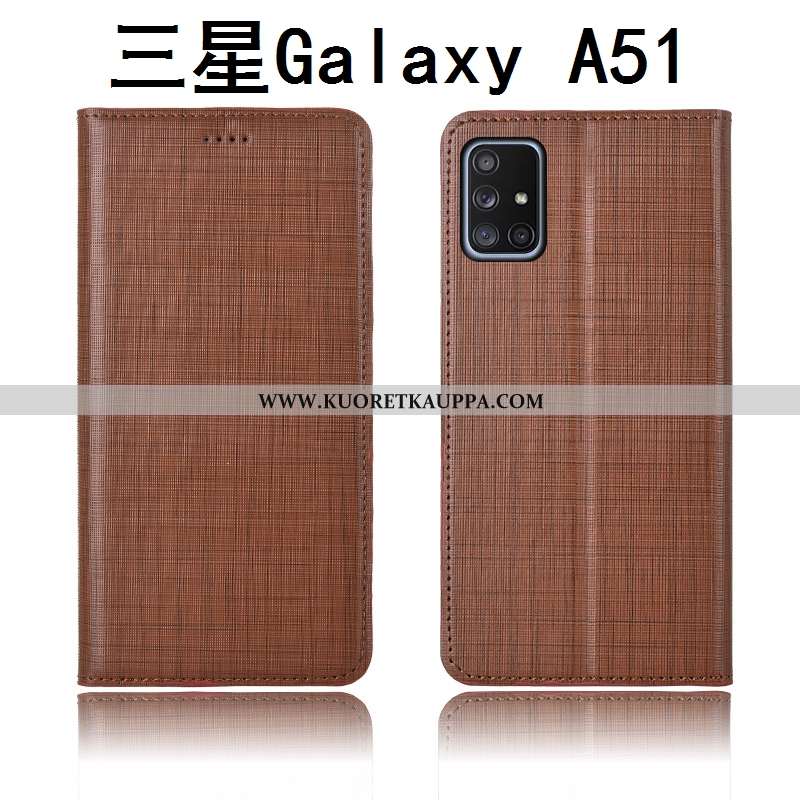 Kuori Samsung Galaxy A51, Kuoret Samsung Galaxy A51, Kotelo Samsung Galaxy A51 Pesty Suede Aito Nahk