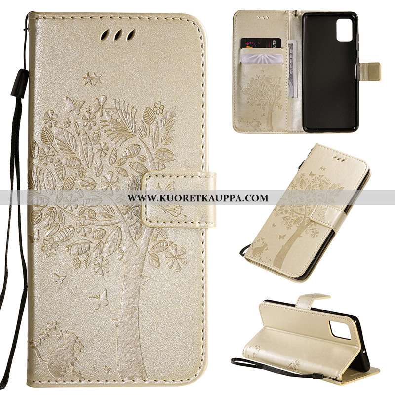 Kuori Samsung Galaxy A51, Kuoret Samsung Galaxy A51, Kotelo Samsung Galaxy A51 Suojaus Nahkakuori Mu