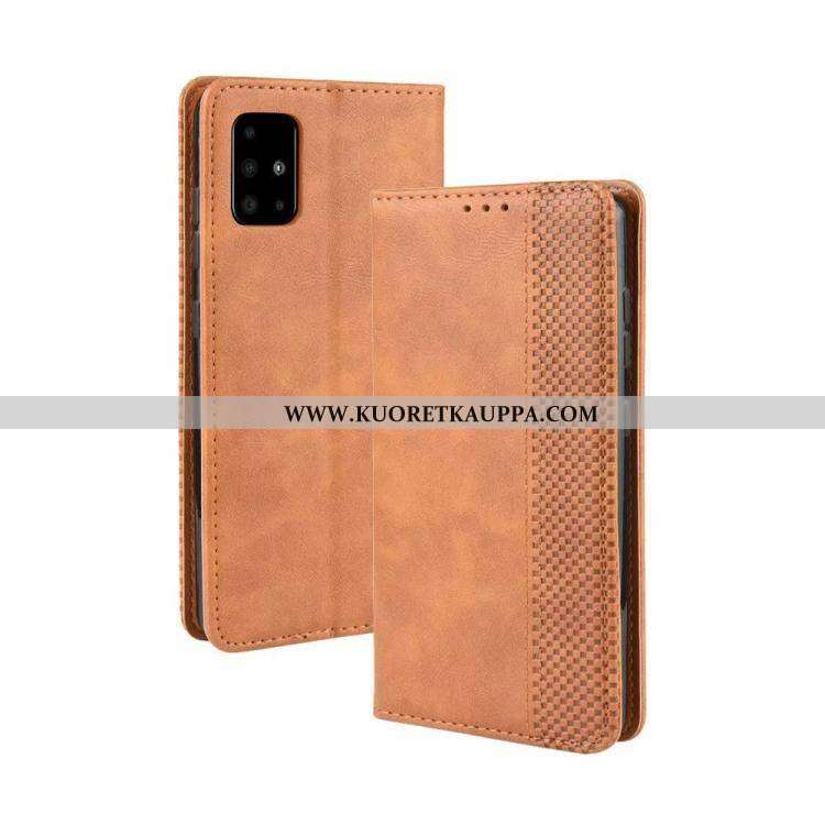 Kuori Samsung Galaxy A51, Kuoret Samsung Galaxy A51, Kotelo Samsung Galaxy A51 Suojaus Nahkakuori Si