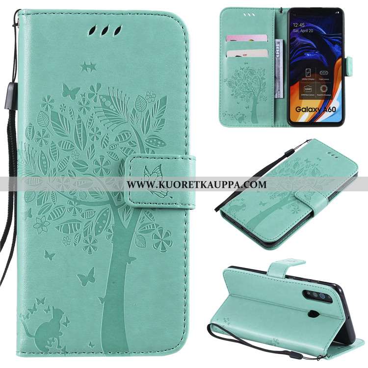 Kuori Samsung Galaxy A60, Kuoret Samsung Galaxy A60, Kotelo Samsung Galaxy A60 Nahkakuori Suojaus Ko