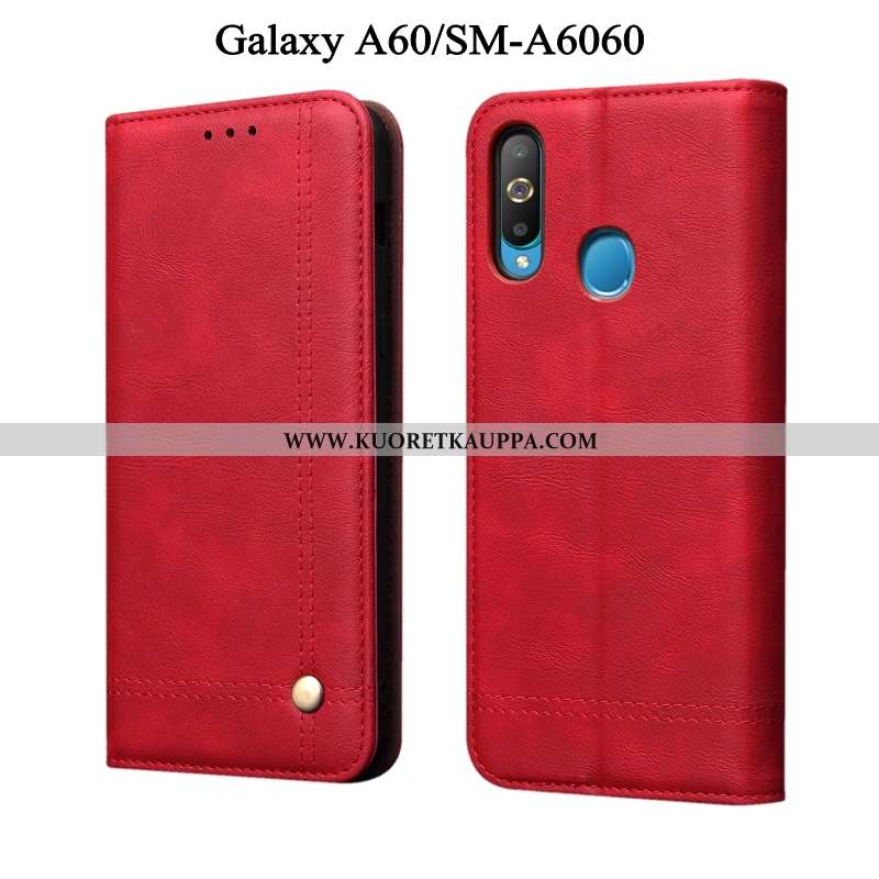 Kuori Samsung Galaxy A60, Kuoret Samsung Galaxy A60, Kotelo Samsung Galaxy A60 Suojaus Nahkakuori Pu