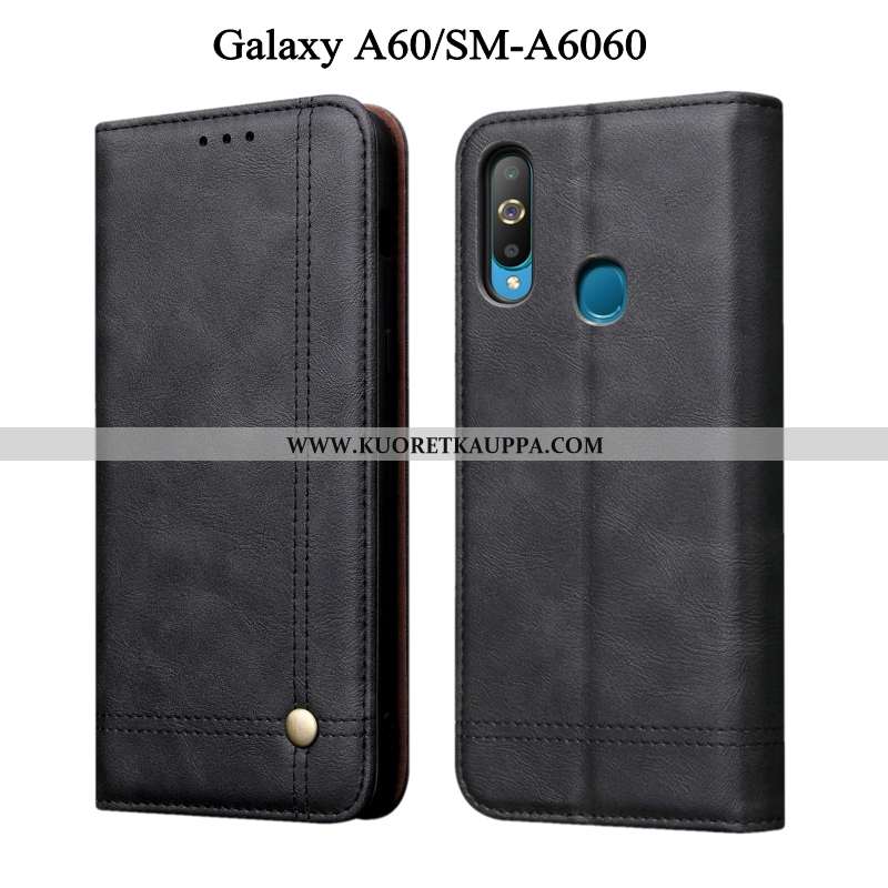 Kuori Samsung Galaxy A60, Kuoret Samsung Galaxy A60, Kotelo Samsung Galaxy A60 Suojaus Nahkakuori Pu