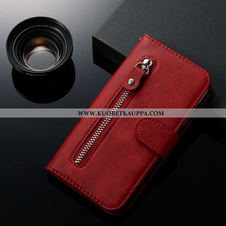 Kuori Samsung Galaxy A60, Kuoret Samsung Galaxy A60, Kotelo Samsung Galaxy A60 Vetoketju Nahkakuori 