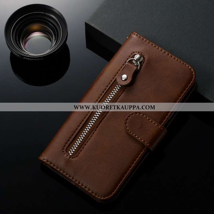 Kuori Samsung Galaxy A60, Kuoret Samsung Galaxy A60, Kotelo Samsung Galaxy A60 Vetoketju Nahkakuori 