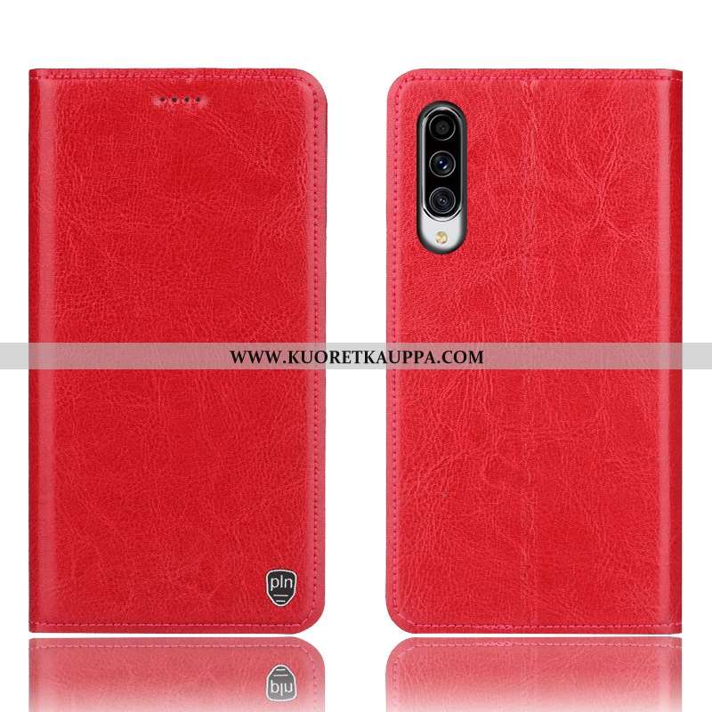 Kuori Samsung Galaxy A70, Kuoret Samsung Galaxy A70, Kotelo Samsung Galaxy A70 Aito Nahka Kukkakuvio