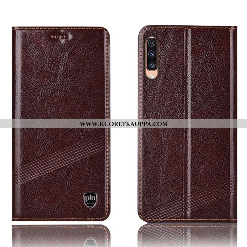 Kuori Samsung Galaxy A70s, Kuoret Samsung Galaxy A70s, Kotelo Samsung Galaxy A70s Suojaus Aito Nahka