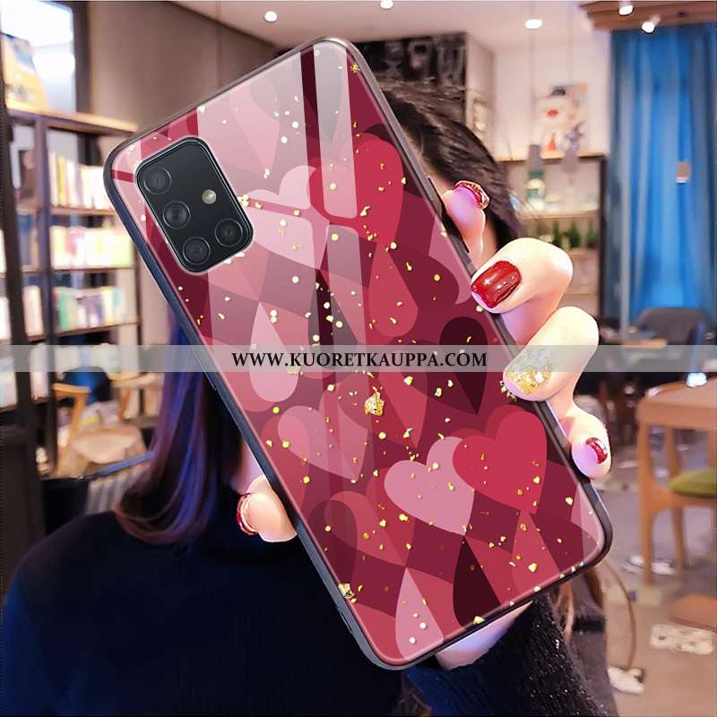 Kuori Samsung Galaxy A71, Kuoret Samsung Galaxy A71, Kotelo Samsung Galaxy A71 Lasi Kukkakuvio Leopa