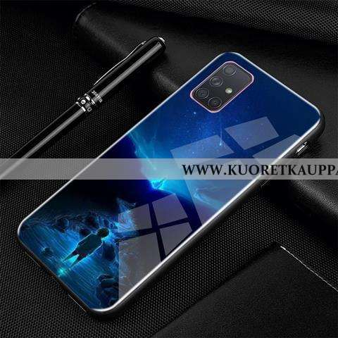 Kuori Samsung Galaxy A71, Kuoret Samsung Galaxy A71, Kotelo Samsung Galaxy A71 Luova Sarjakuva Lasi 