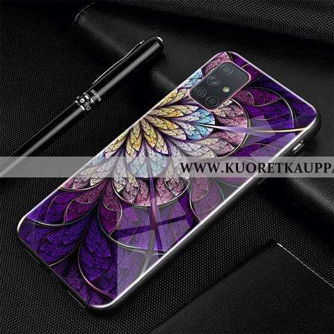 Kuori Samsung Galaxy A71, Kuoret Samsung Galaxy A71, Kotelo Samsung Galaxy A71 Luova Sarjakuva Lasi 