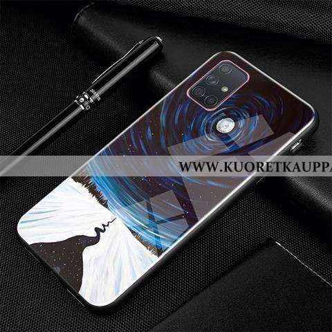 Kuori Samsung Galaxy A71, Kuoret Samsung Galaxy A71, Kotelo Samsung Galaxy A71 Luova Sarjakuva Lasi 