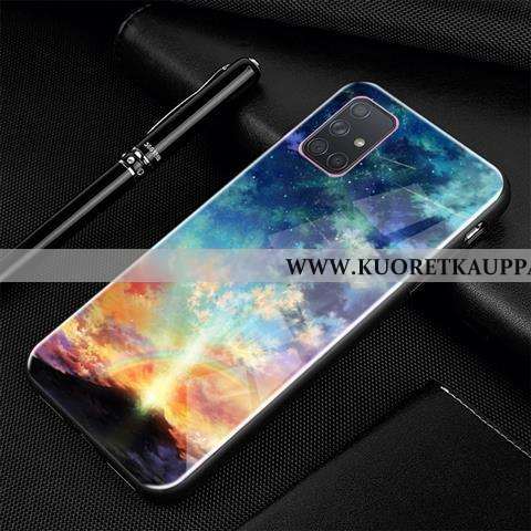 Kuori Samsung Galaxy A71, Kuoret Samsung Galaxy A71, Kotelo Samsung Galaxy A71 Luova Sarjakuva Lasi 