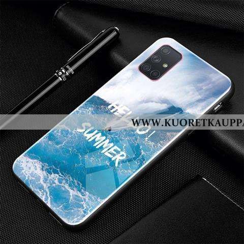 Kuori Samsung Galaxy A71, Kuoret Samsung Galaxy A71, Kotelo Samsung Galaxy A71 Luova Sarjakuva Lasi 