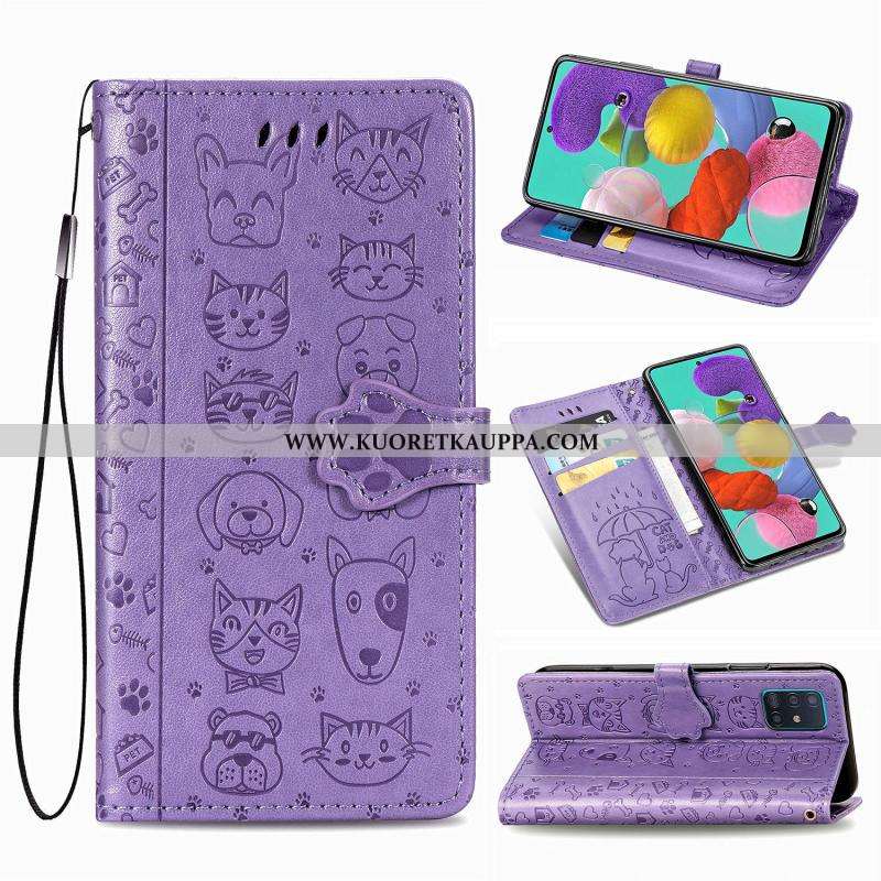 Kuori Samsung Galaxy A71, Kuoret Samsung Galaxy A71, Kotelo Samsung Galaxy A71 Nahkakuori Simpukka R