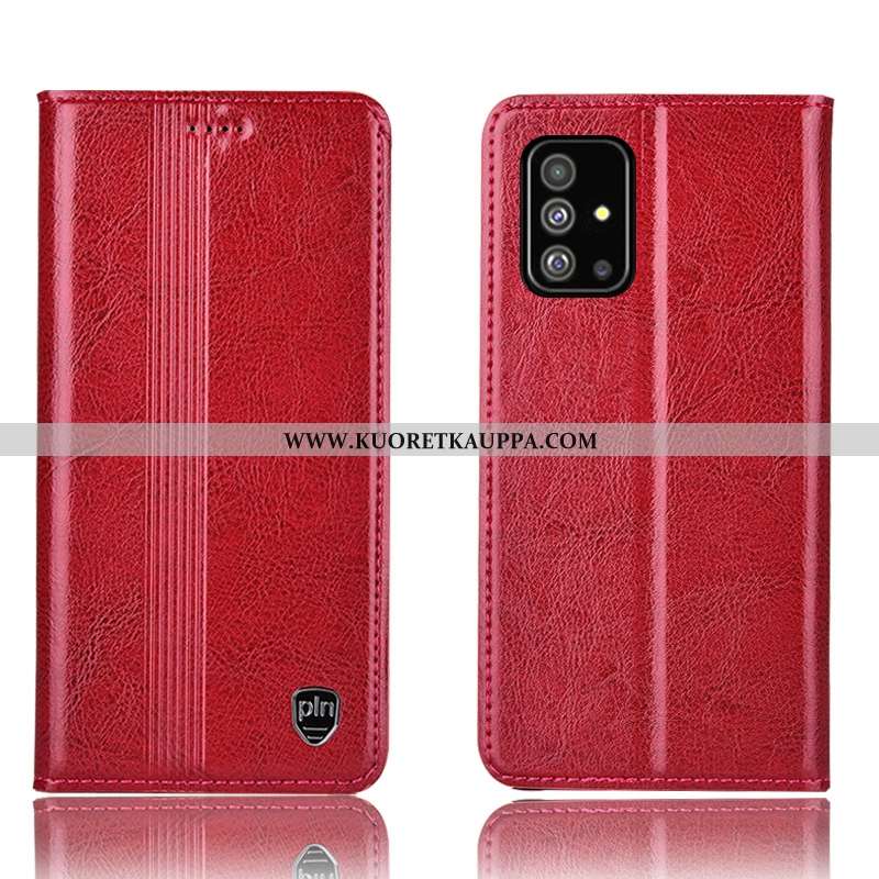 Kuori Samsung Galaxy A71, Kuoret Samsung Galaxy A71, Kotelo Samsung Galaxy A71 Suojaus Aito Nahka Tä