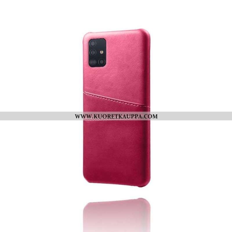 Kuori Samsung Galaxy A71, Kuoret Samsung Galaxy A71, Kotelo Samsung Galaxy A71 Suojaus Nahka Punaine