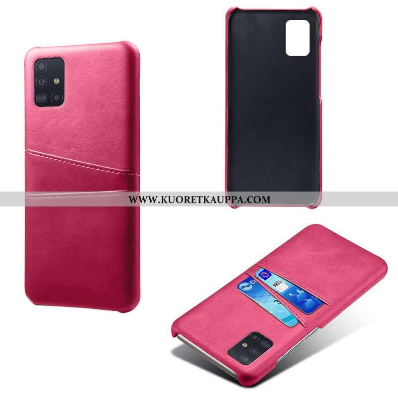 Kuori Samsung Galaxy A71, Kuoret Samsung Galaxy A71, Kotelo Samsung Galaxy A71 Suojaus Nahka Punaine