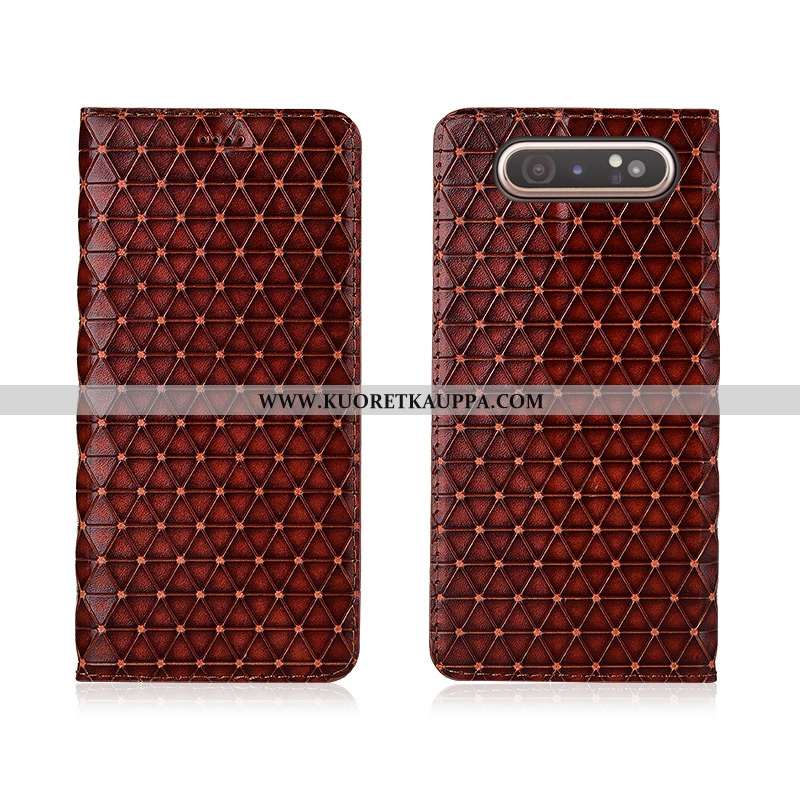 Kuori Samsung Galaxy A80, Kuoret Samsung Galaxy A80, Kotelo Samsung Galaxy A80 Nahkakuori Pesty Sued