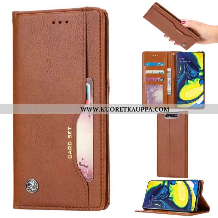 Kuori Samsung Galaxy A80, Kuoret Samsung Galaxy A80, Kotelo Samsung Galaxy A80 Nahkakuori Salkku Mur